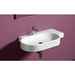 Lavabo ovale suspendu avec étagère, blanc brillant 88x50x11cm - Flow, Simas