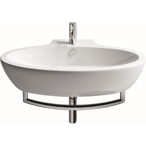 Lavabo ovale à poser et suspendu de style contemporain 73 cm - LFT, Simas