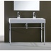 Lavabo rectangulaire à poser monotrou en céramique blanche 120 cm - Frozen, Simas