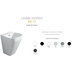 Lavabo sospeso design moderno cemento opaco h55 cm - Baden Baden, Simas