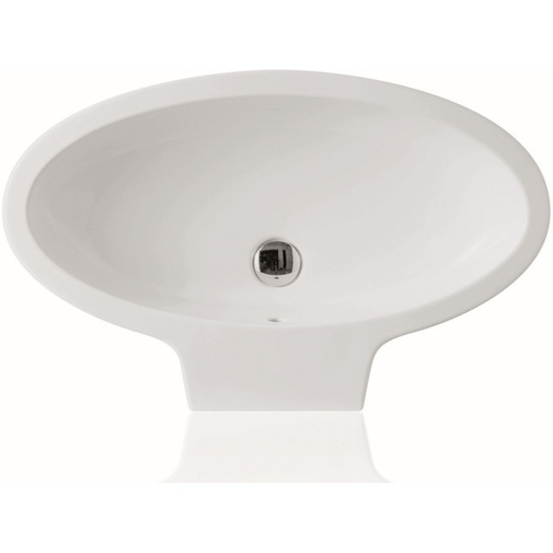 Lavabo sospeso e appoggio ovale stile contemporaneo 73 cm - LFT, Simas