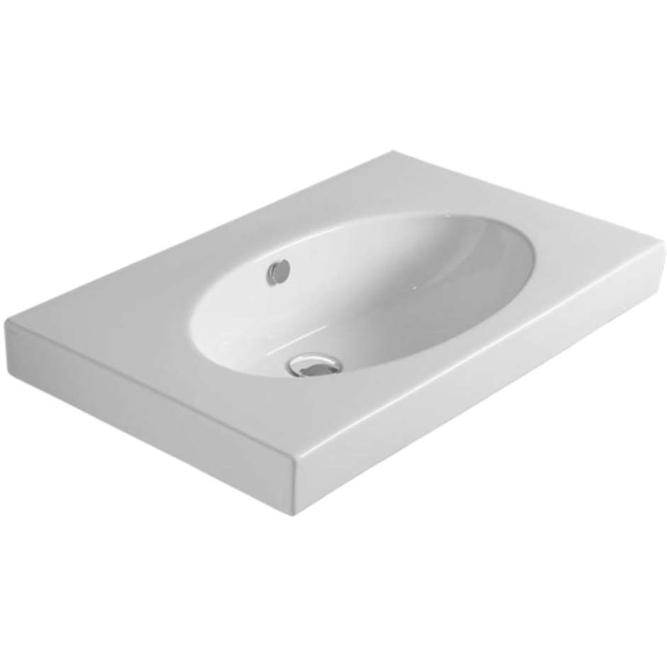 Lavabo sospeso in ceramica bianca 80x50 cm- LFT, Simas