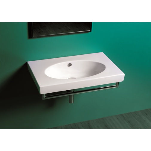 Lavabo sospeso in ceramica bianca 80x50 cm- LFT, Simas