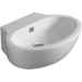 Lavabo sospeso o da appoggio,  ovale in ceramica bianca stile moderno 60 cm - LFT, Simas