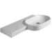 Lavabo sospeso ovale asimmetrico con mensola integrata a sinistra colore bianco lucido 115 cm - Flow, Simas