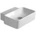 Lavabo sospeso rettangolare stile minimale in ceramica bianca 50 cm - Flow, Simas
