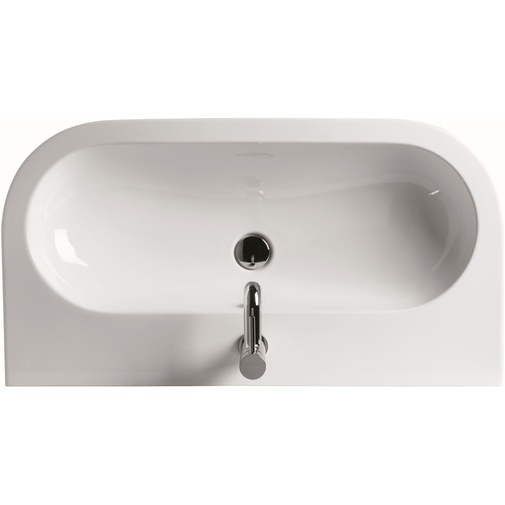 Lavabo sospeso standard in ceramica bianca 90 cm - E-Line, Simas 