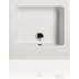 Lavabo sospeso stile minimale quadrato bianco lucido 50 cm - Frozen, Simas