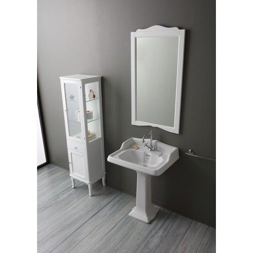 Lavabo sospeso stile retrò con spalliera bianco lucido 68 cm - Arcade, Simas