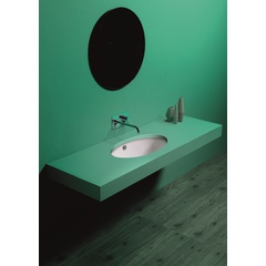 Lavabo sottopiano ovale in ceramica bianca - LFT, Simas