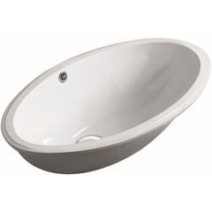Lavabo sous plan ovale en céramique blanche - LFT, Simas
