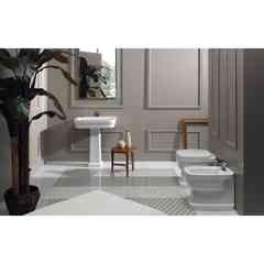 Lavabo sur colonne ou suspendu Evolution Simas EVO11 blanc