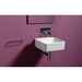 Lavabo suspendu carré de style minimal en céramique blanche 40 cm - Flow, Simas