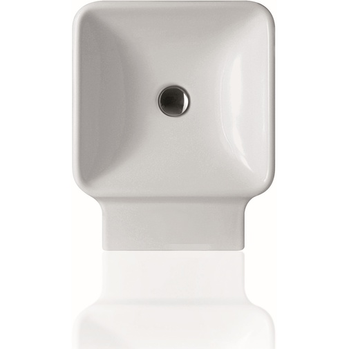 Lavabo suspendu carré de style minimal en céramique blanche 40 cm - Flow, Simas
