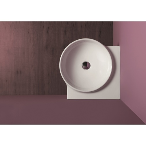 Lavabo suspendu d'angle tendance 49x49 cm - Flow, Simas