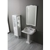 Lavabo suspendu de style rétro avec dos blanc brillant 68 cm - Arcade, Simas