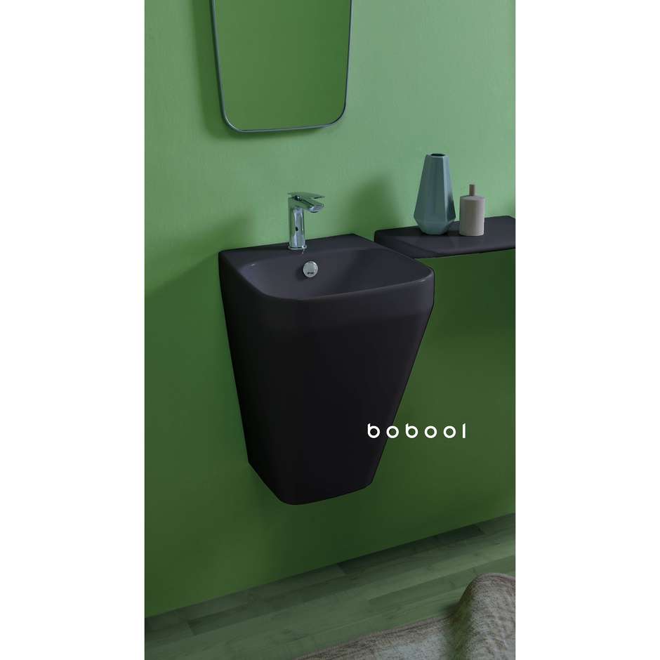 Lavabo suspendu design moderne anthracite mat h55 cm - Baden Baden, Simas