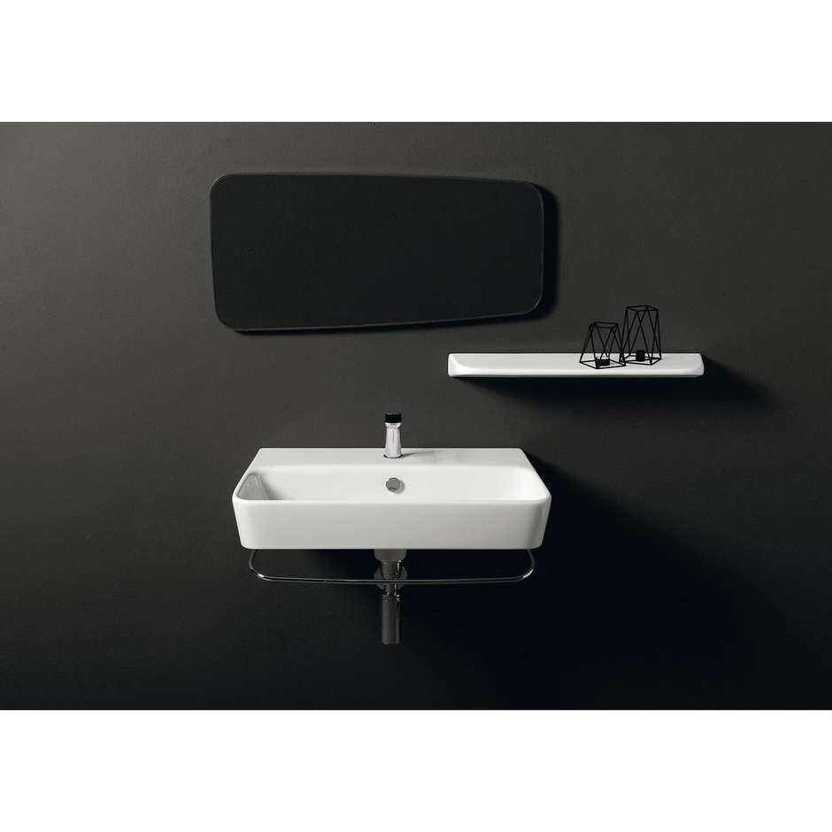 Lavabo suspendu design moderne en céramique blanche 58 cm - Degradè, Simas