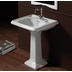 Lavabo suspendu design rétro en céramique blanche 68 cm - Arcade, Simas