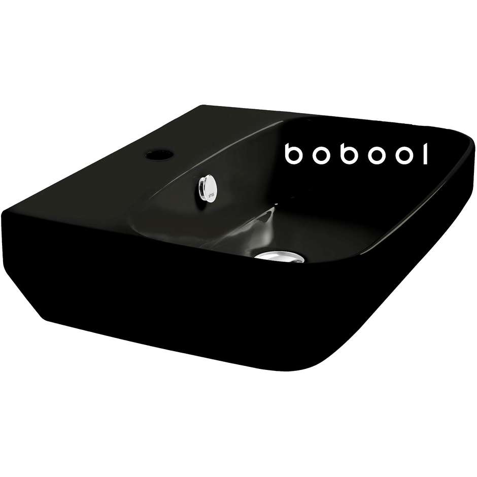 Lavabo suspendu noir brillant de style contemporain - Baden Baden, Simas