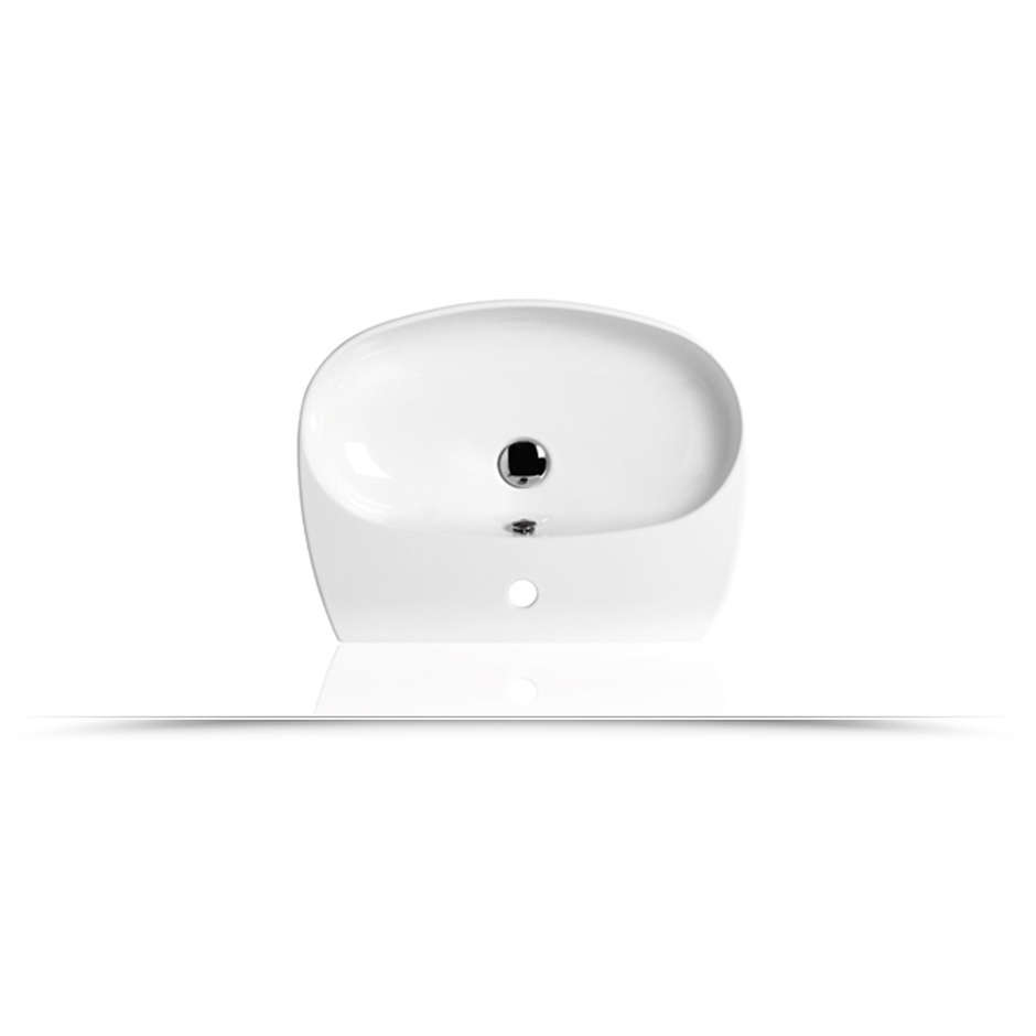 Lavabo à poser ou suspendu en céramique blanc mat 60 cm - Vignoni, Simas
