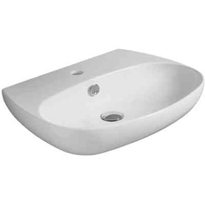 Lavabo à poser ou suspendu en céramique blanc mat 60 cm - Vignoni, Simas