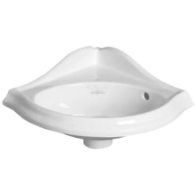 Lavamani angolare retrò in ceramica bianca 34 cm - Arcade, Simas