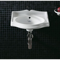 Lavamani stile retrò in ceramica bianca 37 cm - Arcade, Simas