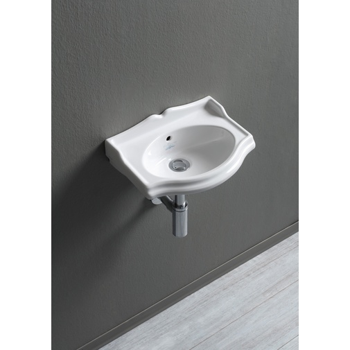 Lave-mains style rétro en céramique blanche 37 cm - Arcade, Simas