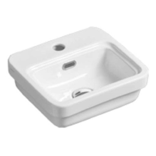 Lave-mains suspendu 34x31 cm monotrou Evolution EVO14 Simas céramique blanche