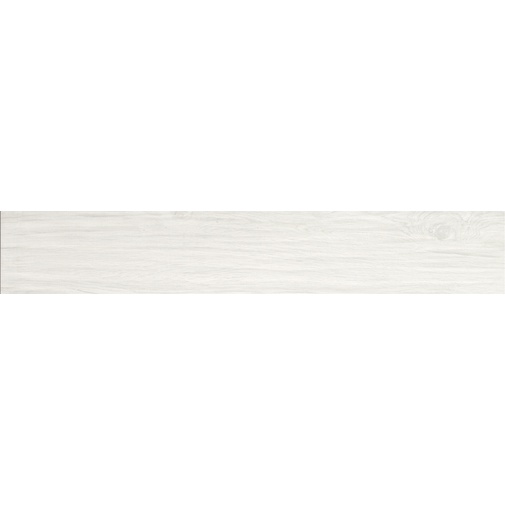Light natural wood effect porcelain stoneware, 16,4x99,8 cm White - Logwood, Dom Ceramiche