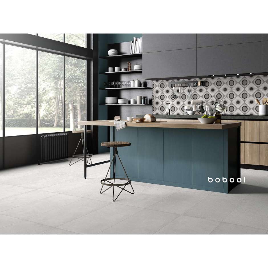 Light resin effect porcelain stoneware 44.5x90 cm, White - Comfort R, Dom Ceramiche