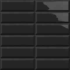 Mainzu Bissel Gloss Black 10x30 cm Diamond Tile