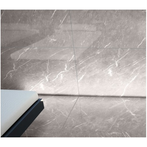 Marble effect porcelain stoneware tile 59x118, 10mm - Bardiglio Imperiale Marmoker, Casalgrande Padana