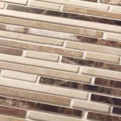 Marble mix mosaic for floors and walls 30x30 cm Emperador - Mini Stick, Boxer