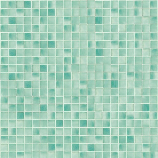 Matt aquamarine glass mosaic, 1.5x1.5 cm tiles, with installation kit OP 15.38M - Opera, Bisazza