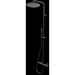 Matt black wall-mounted shower column with 23 cm shower head, sliding rail, mixer - Cosmo, Bossini