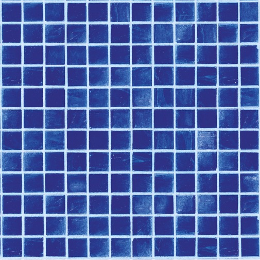 Mosaïque en verre bleu mat, carreaux 2,5x2,5 cm, OP 25.02M - Opera, Bisazza