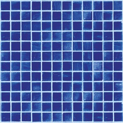 Matt blue glass mosaic, 2.5x2.5 cm tiles, with installation kit OP 25.02M - Opera, Bisazza