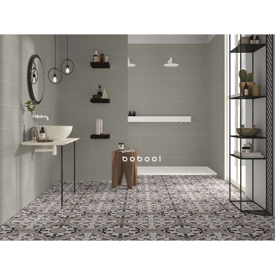 Matt ceramic tile, Greige, 20x60 cm - Smooth, Dom Ceramiche