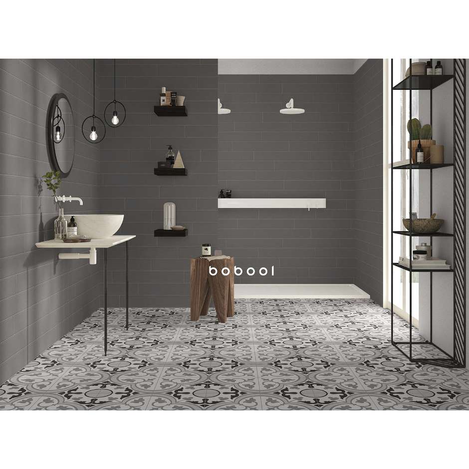 Matt wall tile, Smoke 10x60 cm - Smooth, Dom Ceramiche
