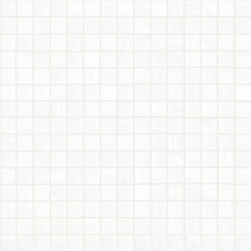 Matt white glass mosaic 20.90, with installation kit - Velours, Bisazza