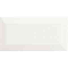Matt white glazed stoneware diamond-cut wall tile 7,5x15 cm - Bianco Cesi