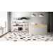 Matt white porcelain stoneware 20x20 cm, White - Patchwork B&W, Ceramica Sant'Agostino