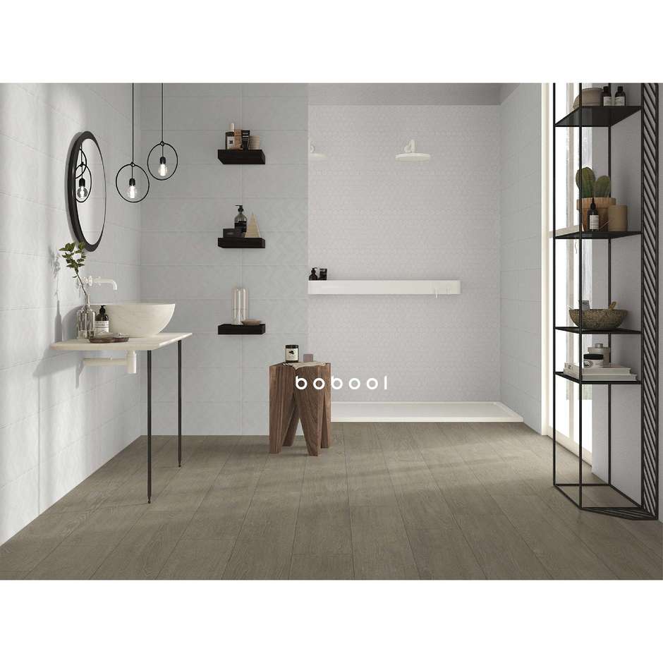 Matte Keramikfliese, Weiß 20x60 cm - Glatt, Dom Ceramiche