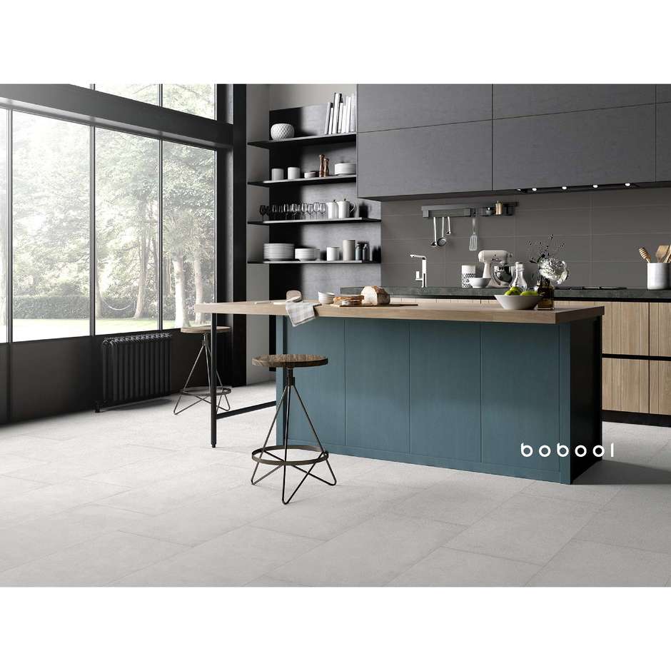 Matte Wandfliese, Smoke, 20x60 cm - Glatt, Dom Ceramiche