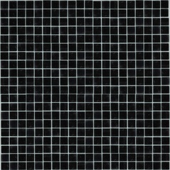 Mattschwarzes Glasmosaik, Fliesen 1,5x1,5 cm, mit Einbausatz, OP 15.04M - Opera, Bisazza