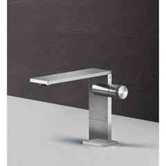 Medium Basin Mixer, Brushed Stainless Steel, without waste - Aico, Radomonte