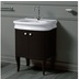 Meuble lavabo de style rétro LA10 avec 2 portes de couleur noir brillant - Lante, Simas