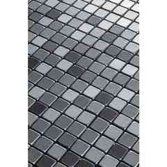 Micromosaico da rivestimento in alluminio 30,4X30,4cm - Alubond Titanium Mix/10, Boxer